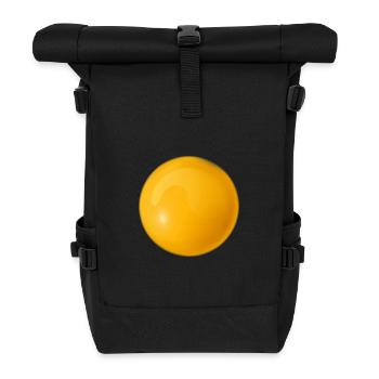 Mirror Egg Costume Egg Yolk For Breakfast Brunch Love - Roll Top Backpack - black - Front