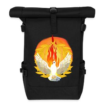 Colombe de la Paix Flamme Colombe Guerre Désarmement Oiseau - Sac à dos roll top - noir - Devant