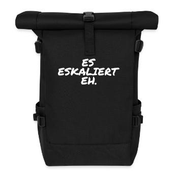 ES Eskaliert Eh - Rolltop Rucksack - Schwarz - Vorne