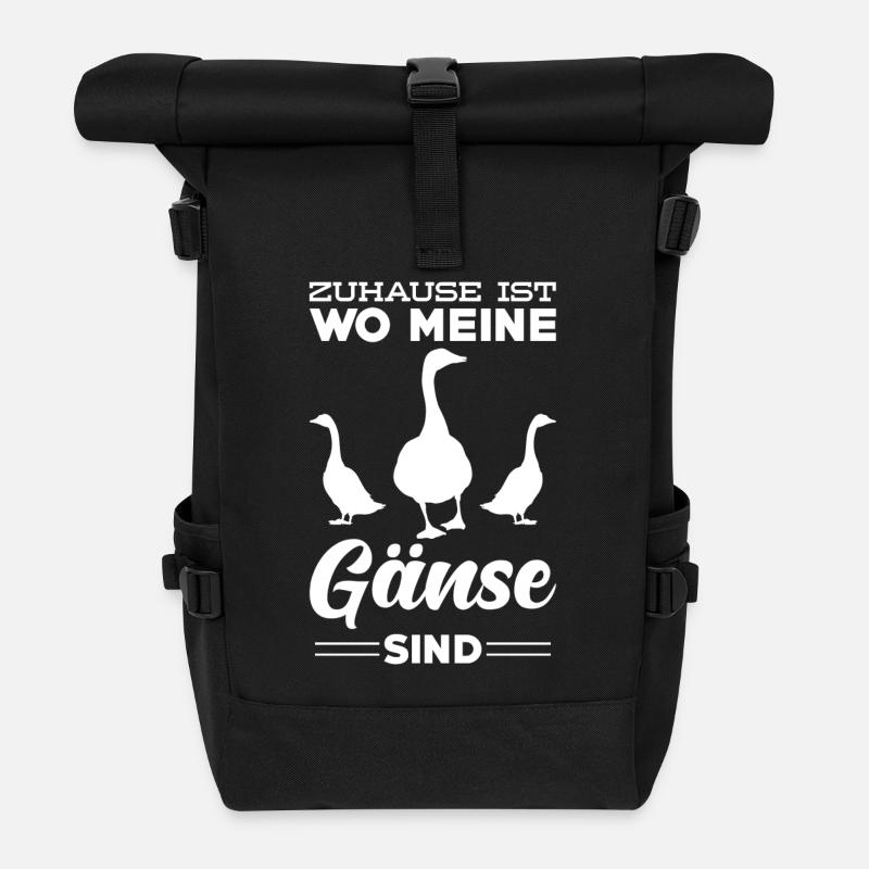 Gans - Rolltop Rucksack - Schwarz