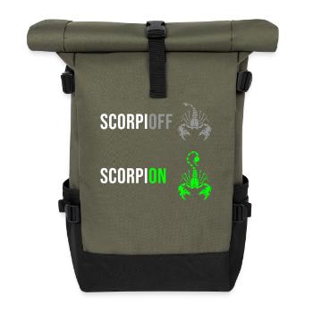 Skorpion lustig - Rolltop Rucksack - Olive/Schwarz - Vorne