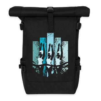 synchronschwimmen Retro - Rolltop Rucksack - Schwarz - Vorne