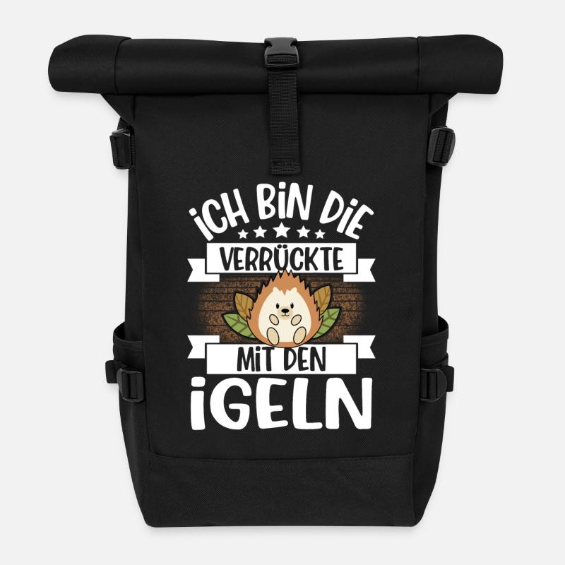Igel - Rolltop Rucksack - Schwarz