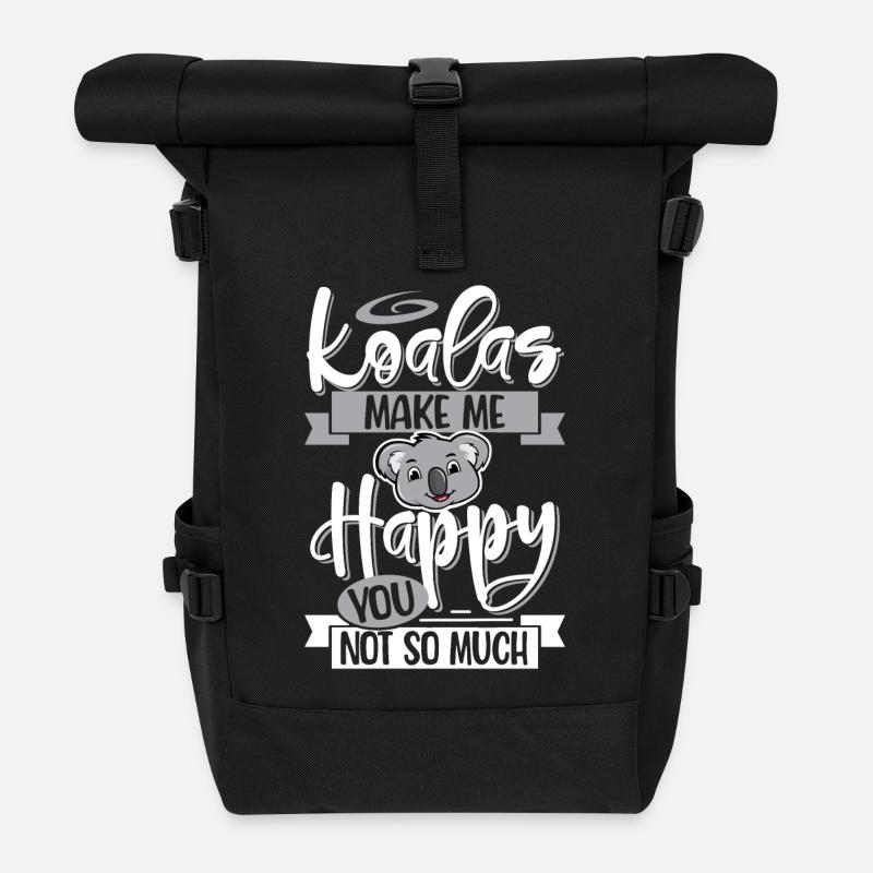 Koala - Rolltop Rucksack - Schwarz
