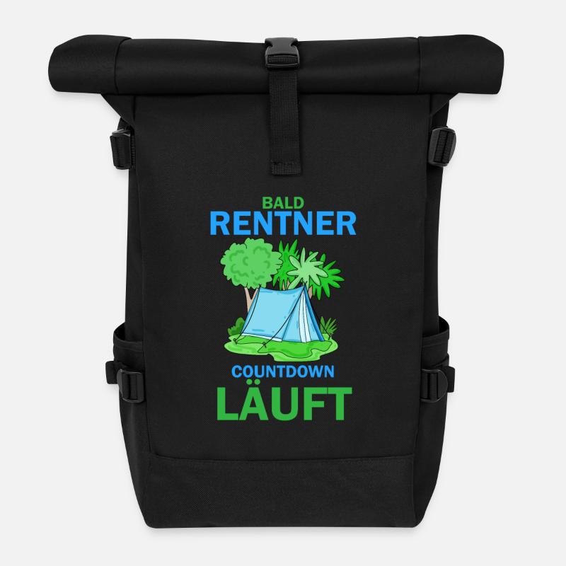 Rentner Countdown - Rolltop Rucksack - Schwarz
