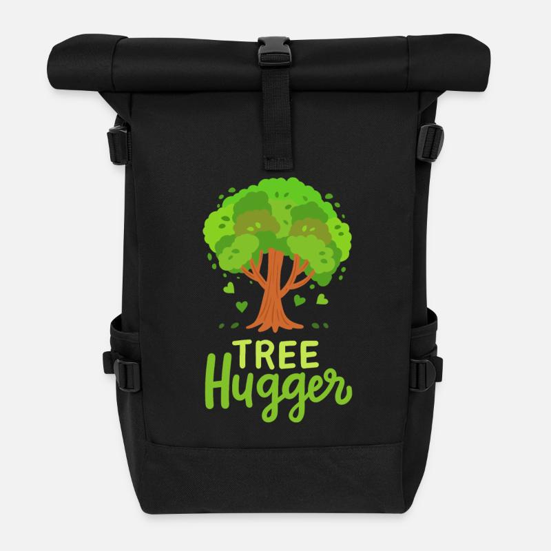 Baum Wald Baumpfleger - Rolltop Rucksack - Schwarz