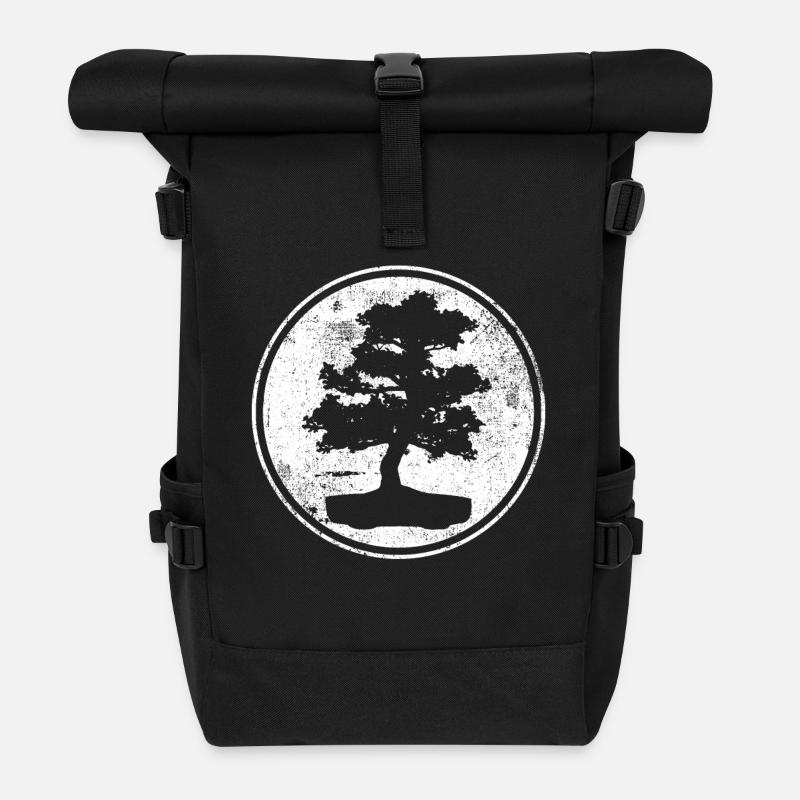 Bonsai Vintage - Rolltop Rucksack - Schwarz