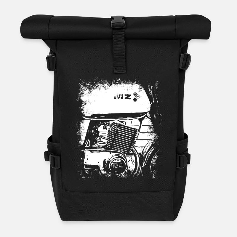 MZ ETZ 250 | Motorrad - Rolltop Rucksack - Schwarz