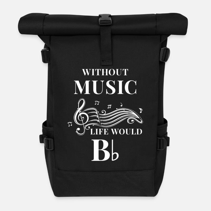 Musiker Geschenk - Rolltop Rucksack - Schwarz