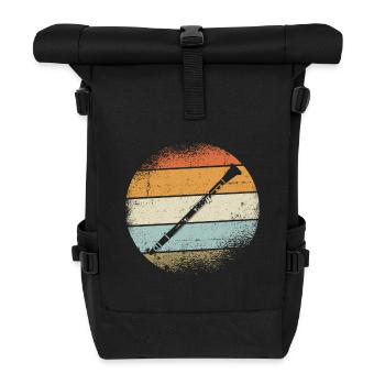 clarinet - Roll Top Backpack - black - Front