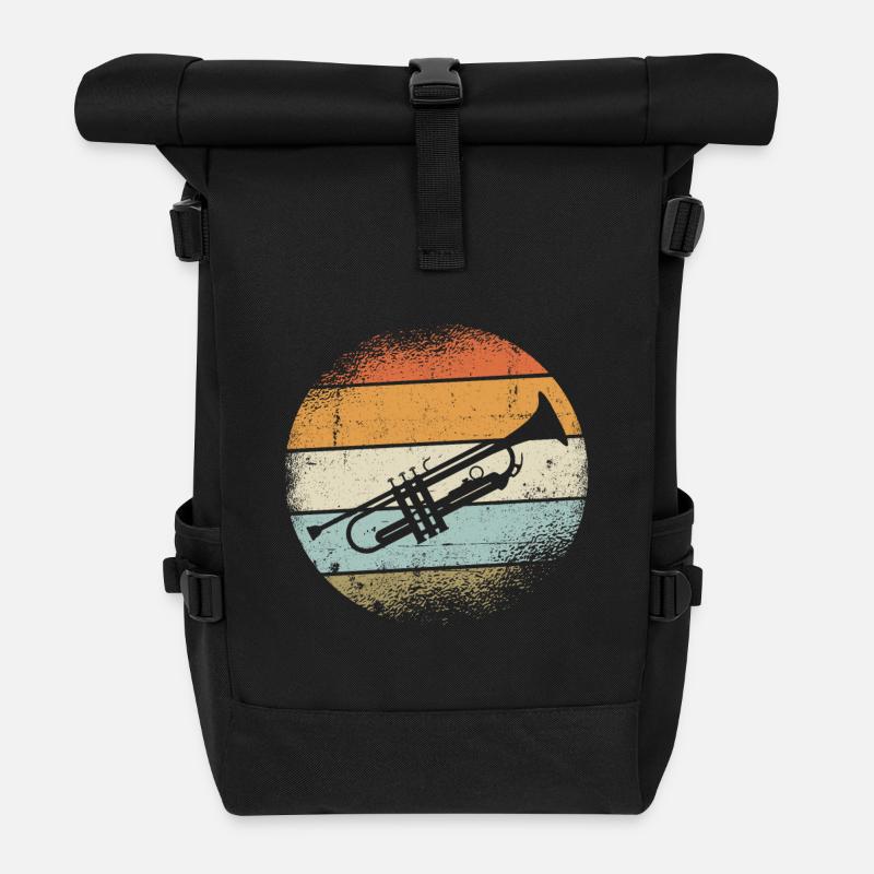 Trompete Instrument - Rolltop Rucksack - Schwarz