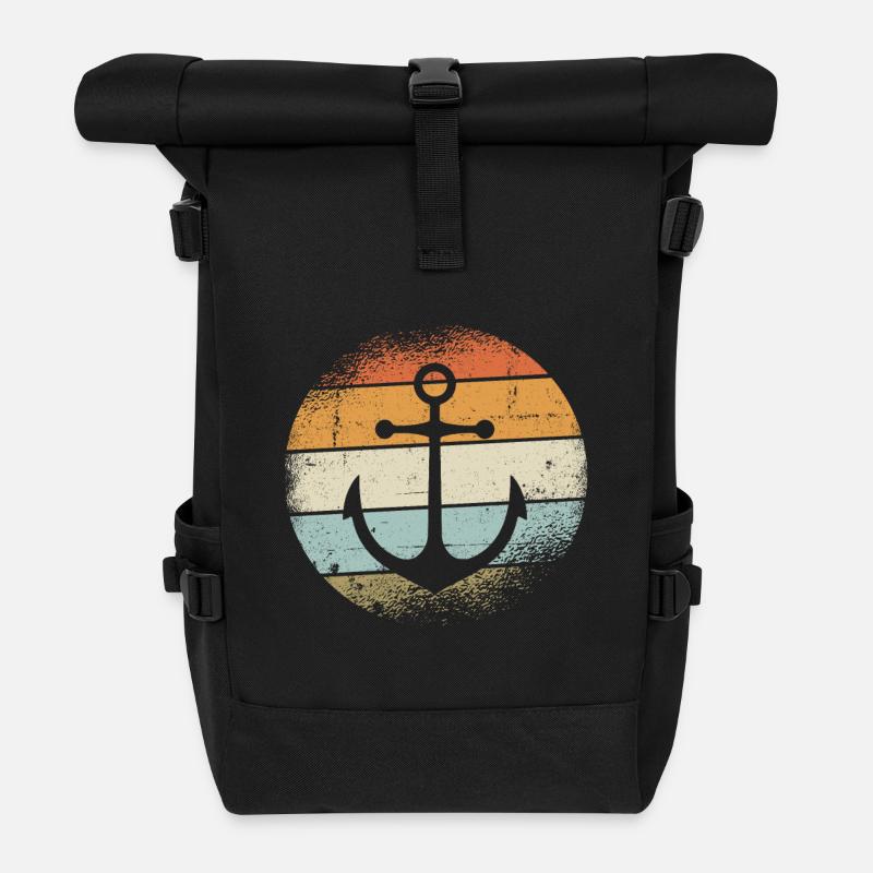 Anker Vintage - Rolltop Rucksack - Schwarz