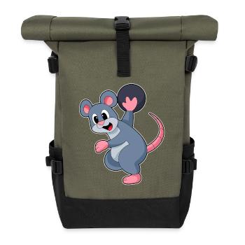 Rat Bowling Bowling Ball - Roll Top Backpack - olive/black - Front