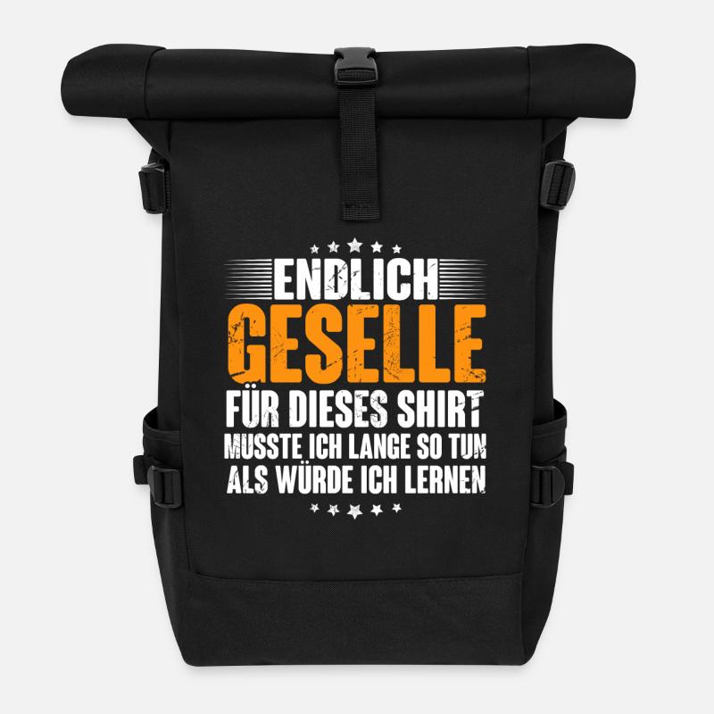 Geselle Gesellenprüfung - Rolltop Rucksack - Schwarz