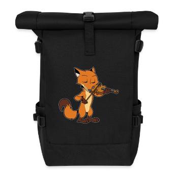 La bande dessinée Renard joue du violon - Sac à dos roll top - noir - Devant