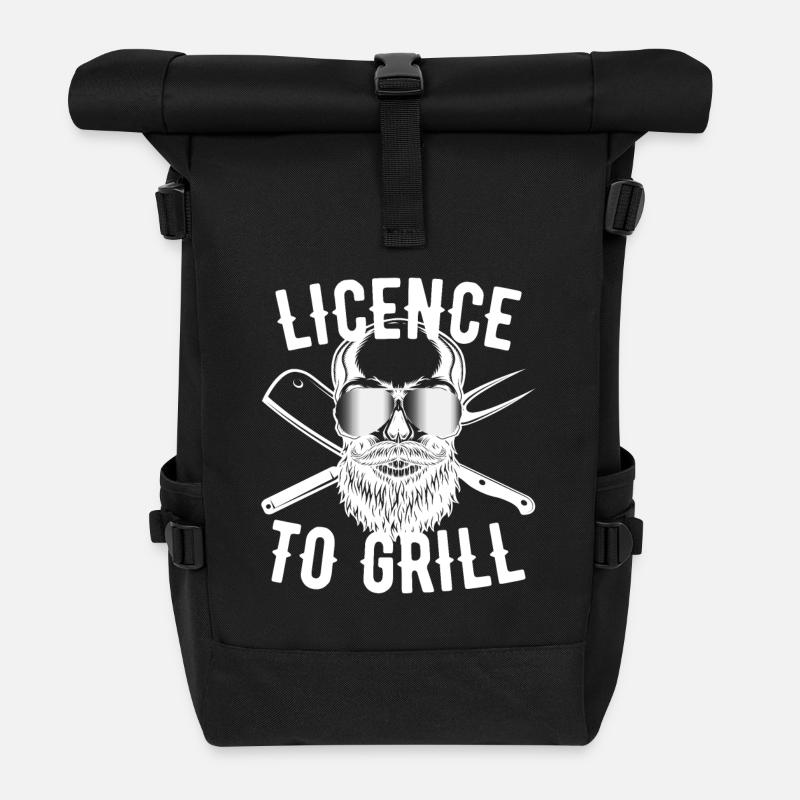 Licence To Grill Grillmeister Chef Auftragsgriller - Rolltop Rucksack - Schwarz