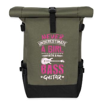 Bass Girl - Sac à dos roll top - olive/noir - Devant