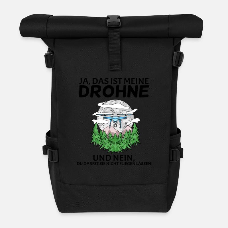 Drone Drohne Drohnen - Rolltop Rucksack - Schwarz