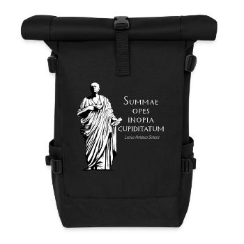 Latin - Summae Opes Inopia Cupiditatum - Roll Top Backpack - black - Front