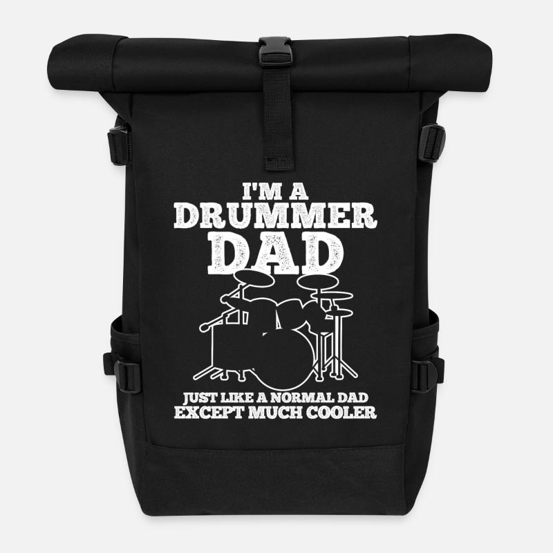 Schlagzeuger Schlagzeug - Rolltop Rucksack - Schwarz