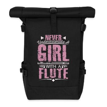 Flûte de flûte - Sac à dos roll top - noir - Devant