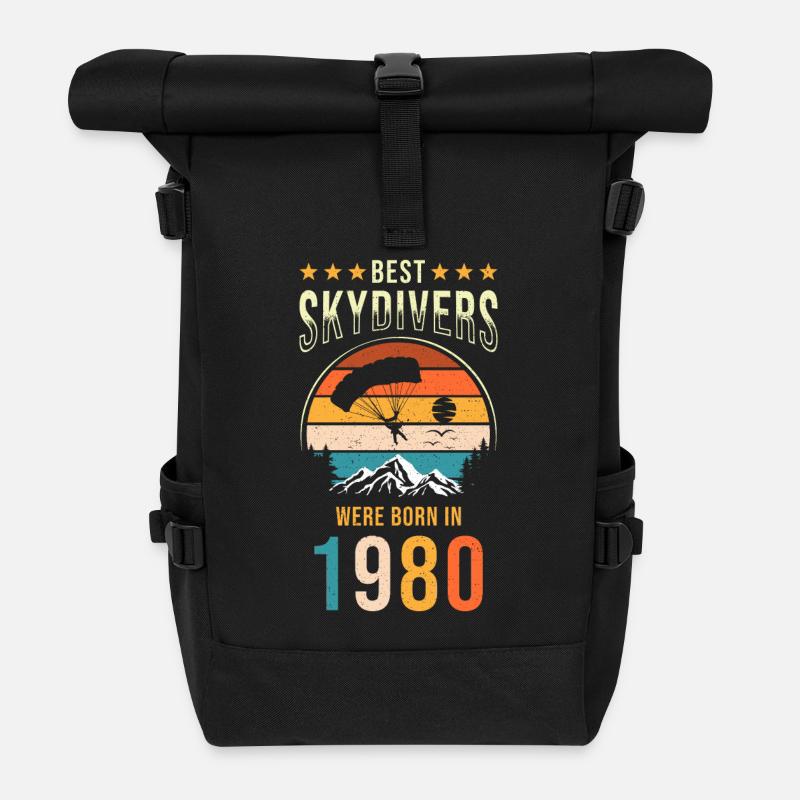 Parachutiste cadeau 1980 - Sac à dos roll top - noir