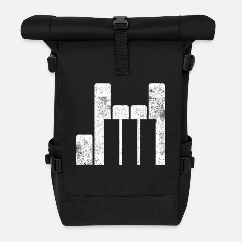 Klavier Pianist - Rolltop Rucksack - Schwarz