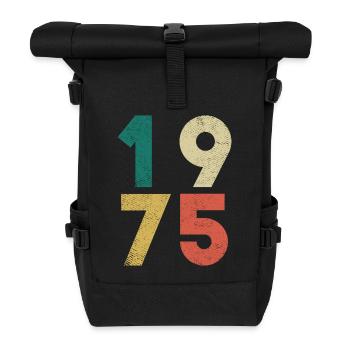 Vintage Anniversaire Rétro 1975 - Sac à dos roll top - noir - Devant