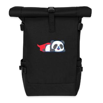 Panda Superhero - Roll Top Backpack - black - Front