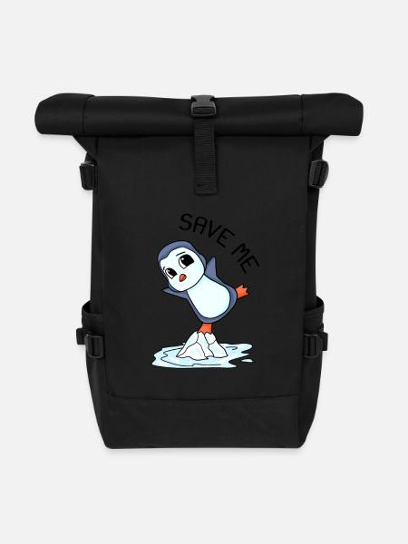 Umwelt Klimawandel Klimaschutz - Rolltop Rucksack - Schwarz