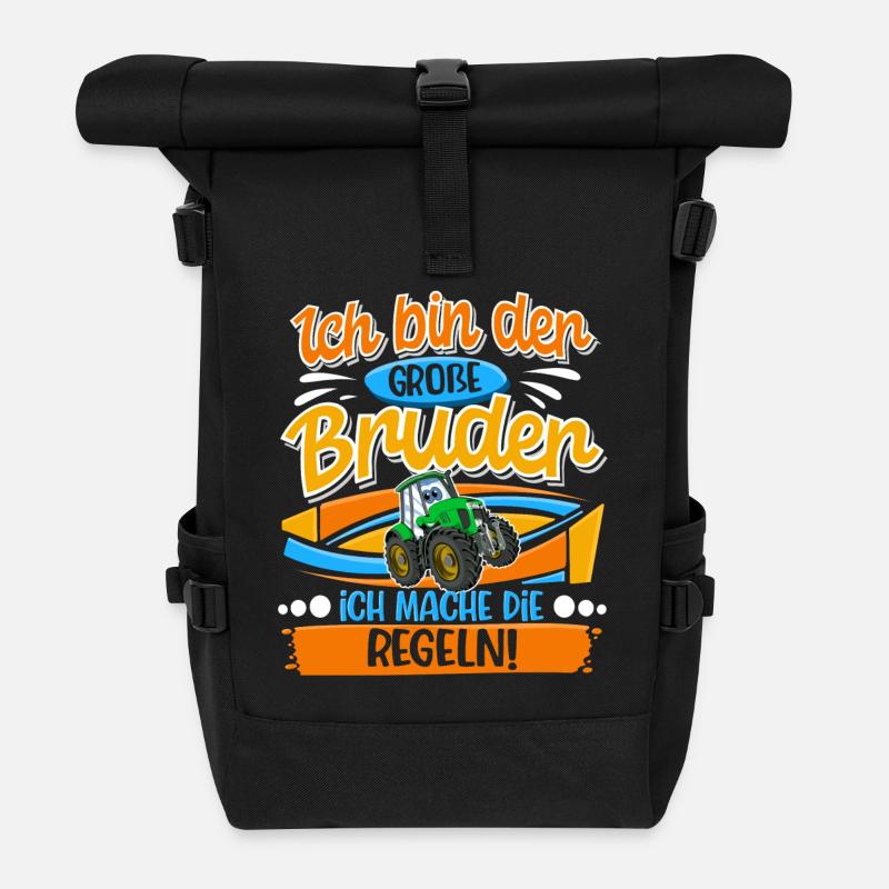 Traktor Großer Bruder - Rolltop Rucksack - Schwarz