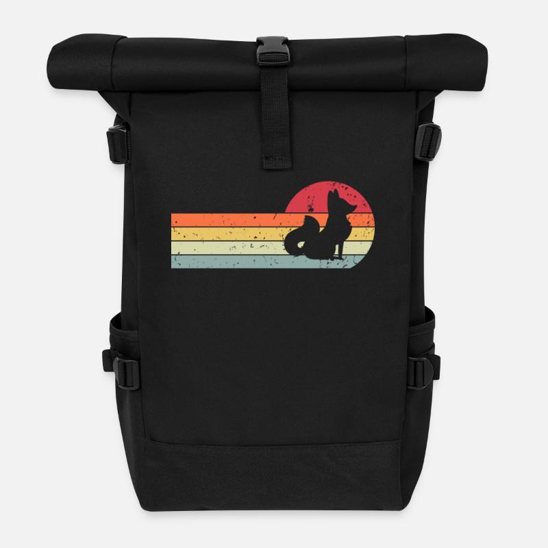 Fuchs - Rolltop Rucksack - Schwarz
