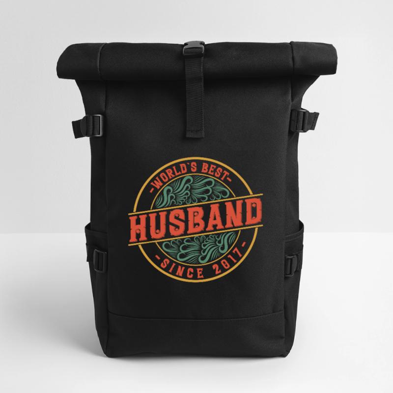 Bester Ehemann seit 2017 4. Hochzeitstag Rolltop Rucksack
