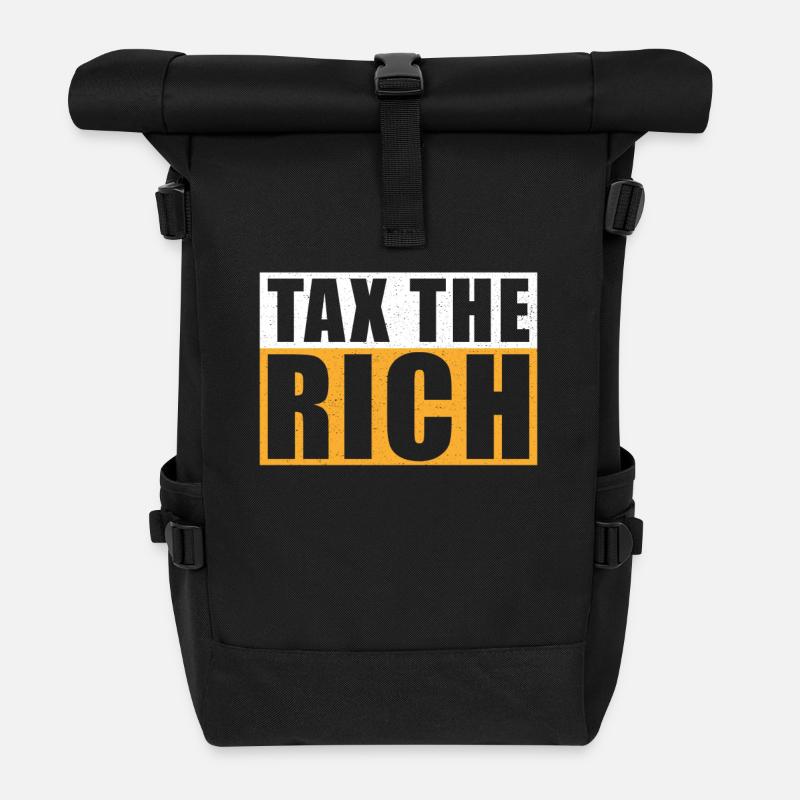 Tax the Rich - Rolltop Rucksack - Schwarz