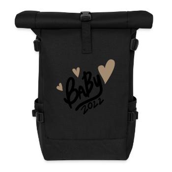 Baby 2022 - Neugeborenes 2022 - Rolltop Rucksack - Schwarz - Vorne