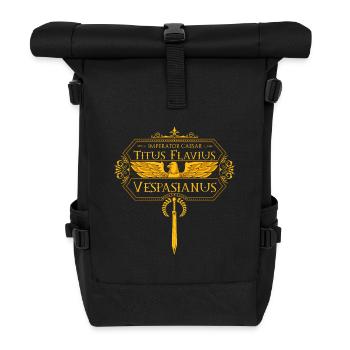 Römische Kaiser - Vespasian - Rolltop Rucksack - Schwarz - Vorne