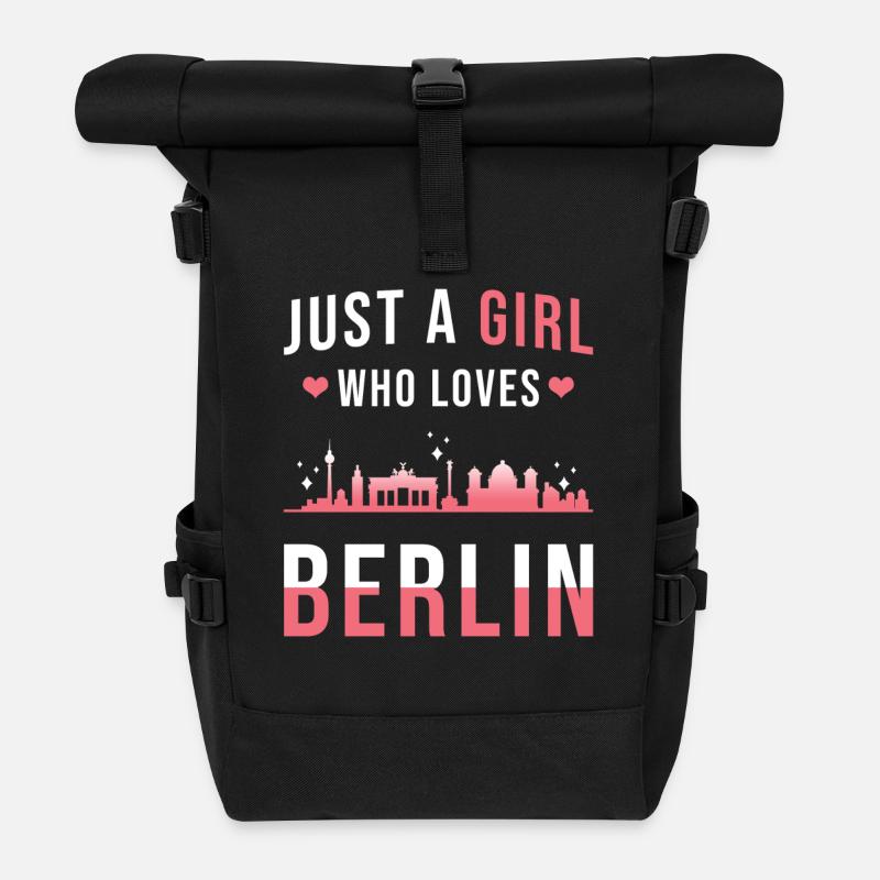 Berlin - Rolltop Rucksack - Schwarz