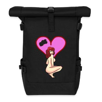 Sexe Amour Domina Strip-teaseuse Femme Nue Érotique - Sac à dos roll top - noir - Devant