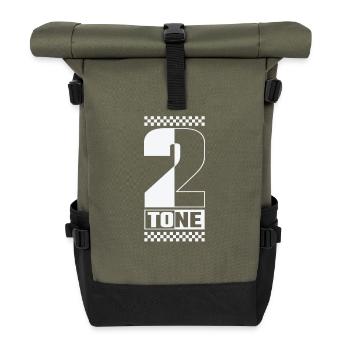 Ska Music 2-Tone Swing Jazz Music Style - Roll Top Backpack - olive/black - Front