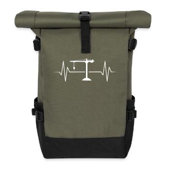 Kran - Rolltop Rucksack - Olive/Schwarz - Vorne