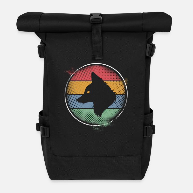 Fuchs - Rolltop Rucksack - Schwarz