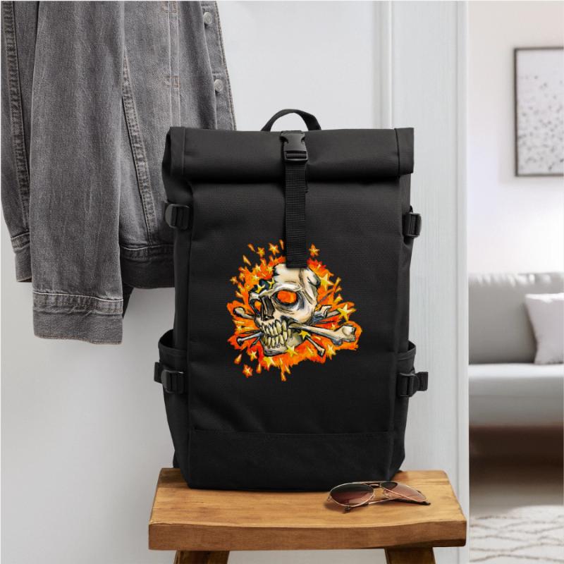 exploding skull Rolltop Rucksack