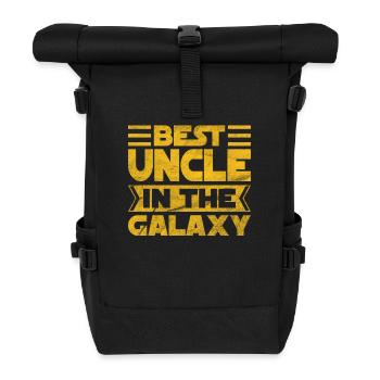 Bester ONKEL in der Galaxie - Rolltop Rucksack - Schwarz - Vorne