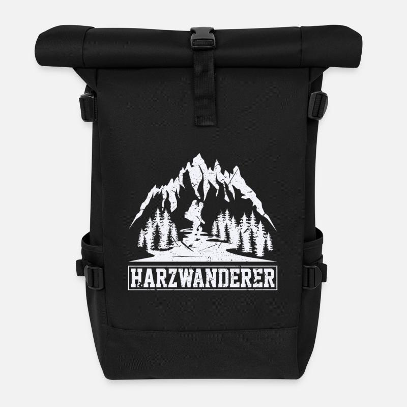 Harzwanderer - Rolltop Rucksack - Schwarz