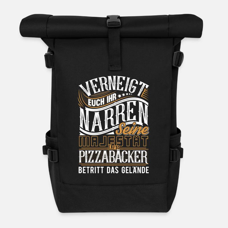 Pizzabäcker - Rolltop Rucksack - Schwarz