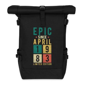 Birthday April 1983 - Roll Top Backpack - black - Front