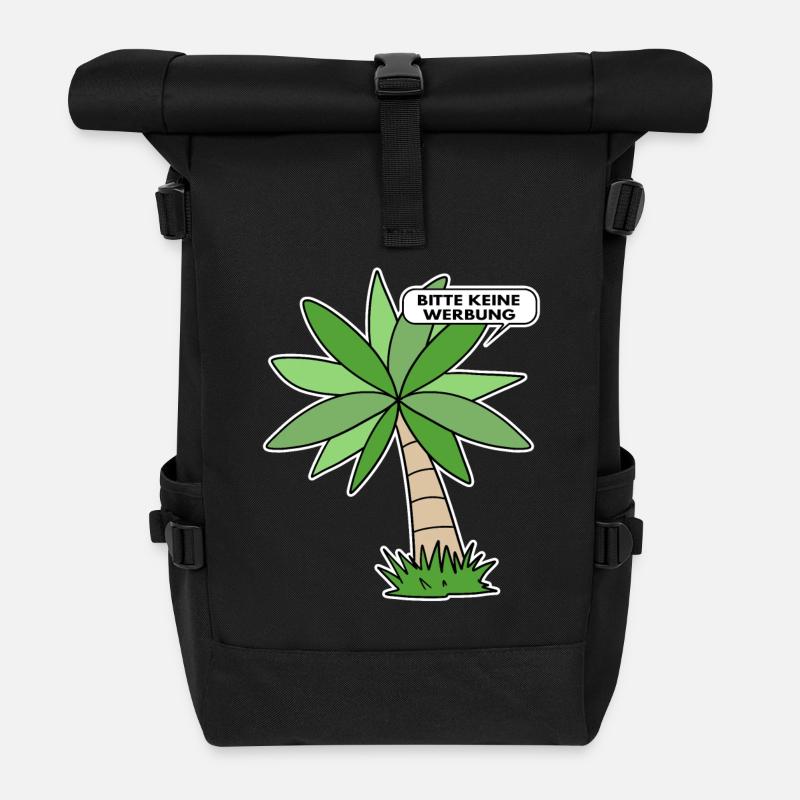 Bitte keine Werbung - Rolltop Rucksack - Schwarz