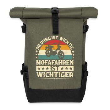 Mofa - Rolltop Rucksack - Olive/Schwarz - Vorne