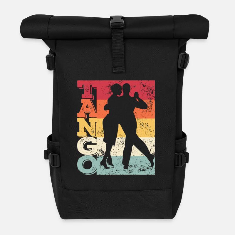 Tango Argentino Retro Vintage Tango Vals Dance - Rolltop Rucksack - Schwarz