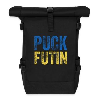 PUCK FUTIN Ukraine - Roll Top Backpack - black - Front